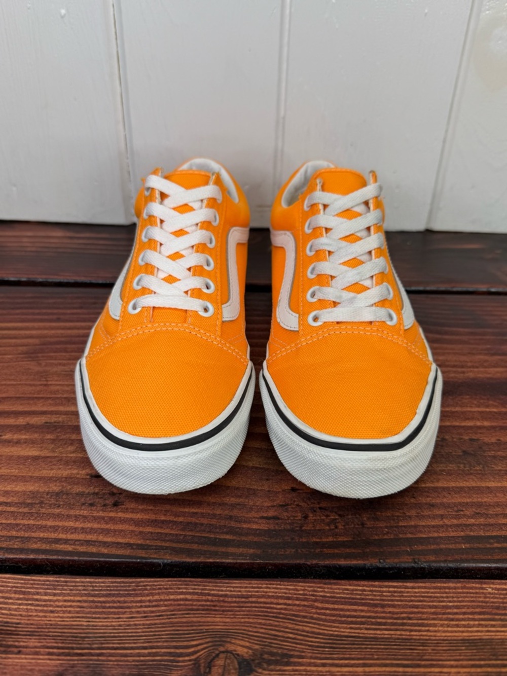 Vans Old Skool Sneakers Women’s Size 7.5 Orange White